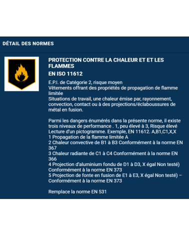Veste anti feu