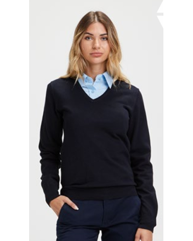 Pull femme encolure V