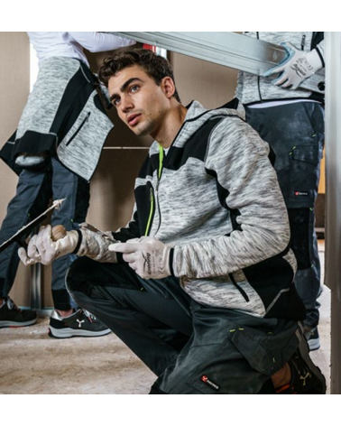 Veste tricotée à capuche