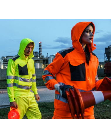 Veste softshell HV capuche