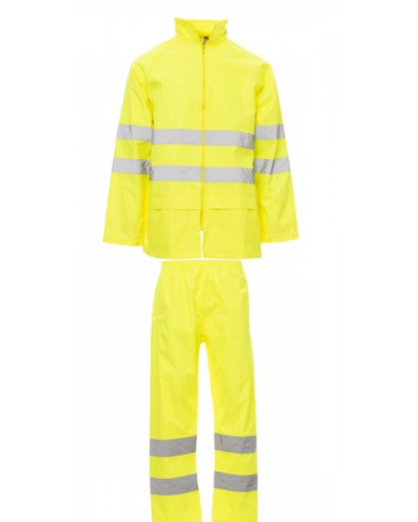 Ensemble de pluie haute visibilité Classe 3 EN 343 veste pantalon