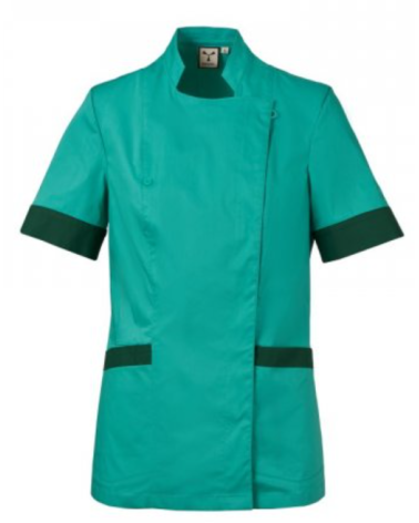 Blouse médicale femme stretch col mao