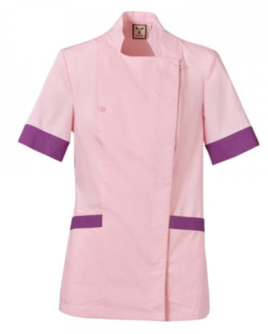 Blouse médicale femme stretch col mao