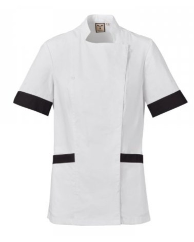 Blouse médicale femme stretch col mao
